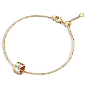Georg Jensen 18K White, Rose & Yellow Gold Fusion Diamond Charm Link Bracelet- 4438890
