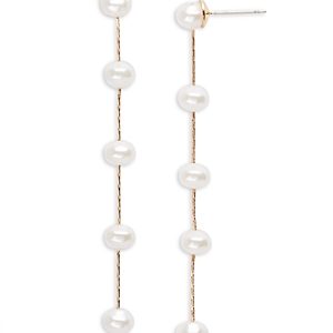 Aqua Imitation Pearl Drop Earrings - 100% Exclusive- 4449932