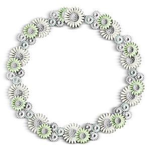 Georg Jensen Sterling Silver Daisy Enamel Bracelet- 4439256
