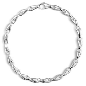 Georg Jensen Sterling Silver Reflect Slim Link Bracelet- 4439247