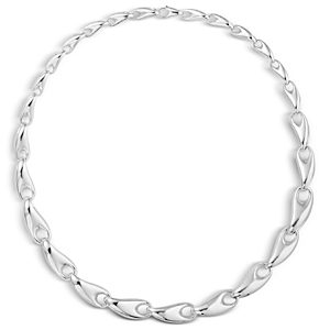 Georg Jensen Sterling Silver Reflect Graduated Link Collar Necklace, 17.72- 4439242