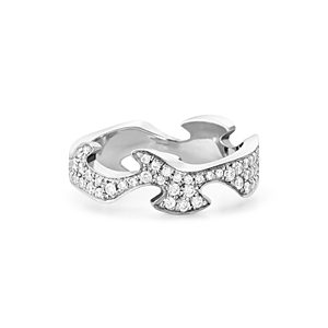 Georg Jensen 18K White Gold Fusion Diamond Center Ring- 4451757