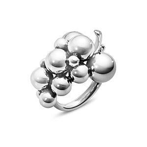 Georg Jensen Sterling Silver Moonlight Grapes Bunch Ring- 4439089