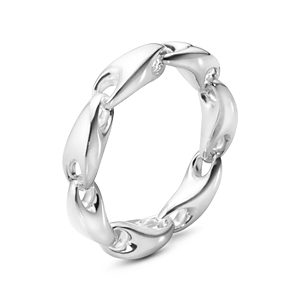 Georg Jensen Sterling Silver Reflect Link Ring- 4439219