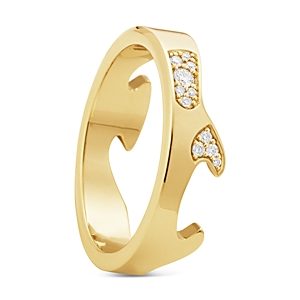 Georg Jensen 18K Yellow Gold Fusion Diamond Cloud End Ring Ab- 4439132