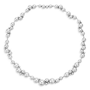 Georg Jensen Sterling Silver Moonlight Grapes Bead Cluster Collar Necklace, 17.32- 4439124