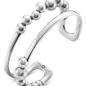 Georg Jensen Sterling Silver Moonlight Grapes Cuff Bangle Bracelet- 4439105