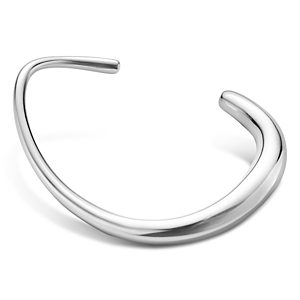 Georg Jensen Sterling Silver Offspring Cuff Bangle Bracelet- 4439047
