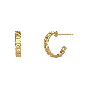 Moon & Meadow 14K Yellow Gold Chain Link Small Hoop Earrings- 4456146