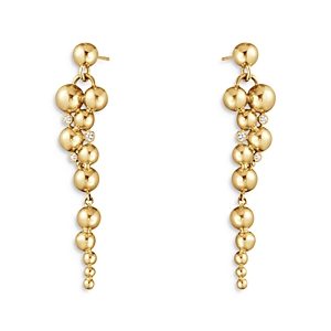 Georg Jensen 18K Yellow Gold Moonlight Grapes Diamond Drop Earrings- 4430845