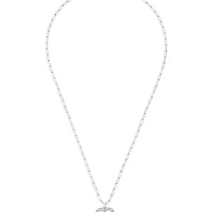 Dinh Van 18K White Gold Double Coeurs Diamond Heart Pendant Necklace, 17.7- 4443892