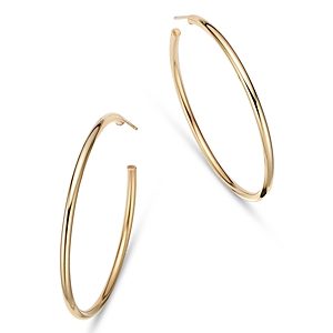 Moon & Meadow 14K Yellow Gold Katie Hoop Earrings, 40mm- 4418061