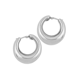 Bloomingdale's Puff Hoop Earrings in Sterling Silver - 100% Exclusive- 4469036
