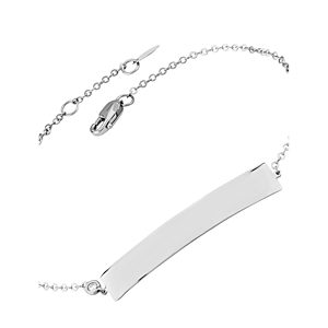 Bloomingdale's Diamond Accent Engravable Id Plate Bracelet in Sterling Silver, 0.03 ct. t.w. - 100% Exclusive- 4469041