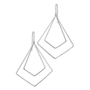 Bloomingdale's Geometrical Double Wire Drop Earrings in Sterling Silver - 100% Exclusive- 4469029
