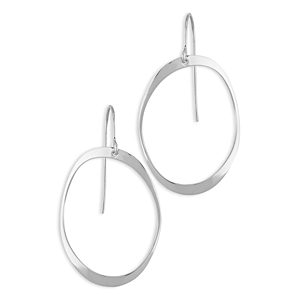 Bloomingdale's Sterling Silver Open Oval Drop Earrings- 4469035