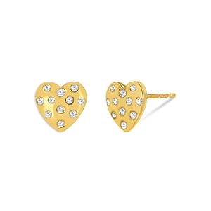 Rachel Reid 14K Yellow Gold Diamond Heart Stud Earrings- 4464877