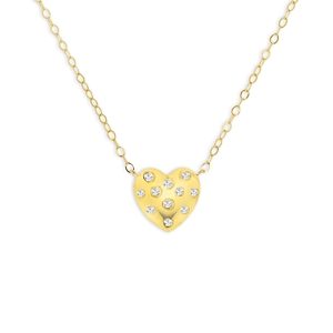 Rachel Reid 14K Yellow Gold Diamond Heart Pendant Necklace, 16-20- 4464881