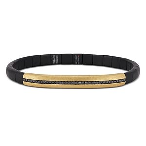 Roberto Demeglio Men's Manetta Black Diamond & 18K Yellow Gold Stretch Bracelet- 4460859