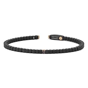 Roberto Demeglio Men's Dado Black Diamond & 18K White Gold Single Bead Bracelet- 4460962