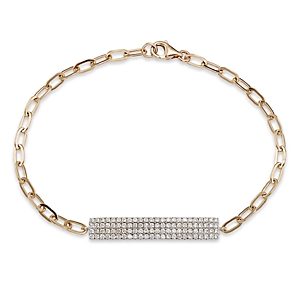 Bloomingdale's Diamond Pave Bar Link Bracelet in 14K Yellow Gold, 0.55 ct. t.w. - 100% Exclusive- 4367239