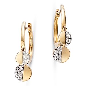 Bloomingdale's Diamond Dangle Disc Drop Earrings in 14K Yellow Gold, 0.10 ct. t.w. - 100% Exclusive- 4367226