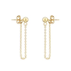 Bloomingdale's Ball Chain Drop Earrings in 14K Yellow Gold - 100% Exclusive- 4466879