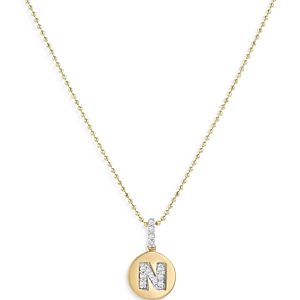 Bloomingdale's Diamond Accent Initial N Pendant Necklace in 14K Yellow Gold, 0.05 ct. t.w. - 100% Exclusive- 4374239
