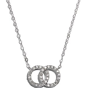Bloomingdale's Diamond Double O Pendant Necklace in 14K White Gold, 0.25 ct. t.w. - 150th Anniversary Exclusive- 4442263