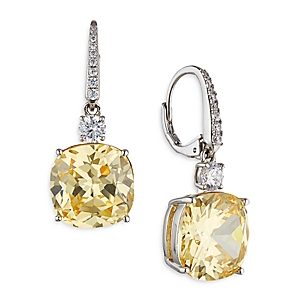 Nadri Soleil Yellow Drop Earrings- 4477796