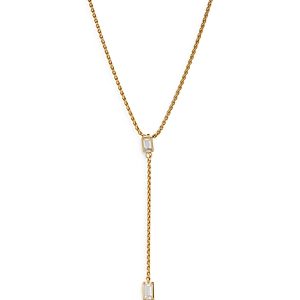 Nadri Entwine Cubic Zirconia Baguette Y Necklace, 16-19- 4477786