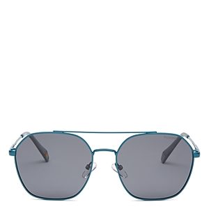 Polaroid Polarized Brow Bar Aviator Sunglasses, 57mm- 4346784