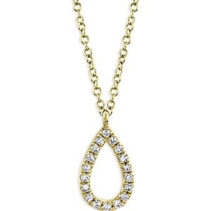 Moon & Meadow 14K Yellow Gold Diamond Pear Shape Pendant Necklace, 16-18 - 100% Exclusive- 4475732