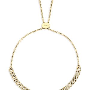 Moon & Meadow 14K Yellow Gold Diamond Pave Curb Link Bolo Bracelet- 4475743