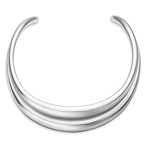 Georg Jensen Curve Sterling Silver Ring Necklace, 5.6- 4438985