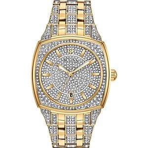 Bulova Crystal Watch, 40mm- 4489925