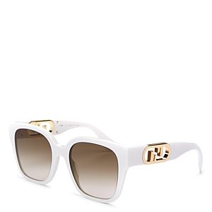 Fendi O'Lock Polarized Square Sunglasses, 54mm- 4482433