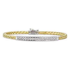 Piranesi 18K Yellow Gold Oro Diamond Braided Bangle Bracelet- 4482070