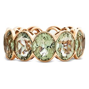 Piranesi 18K Rose Gold Pietra Green Amethyst Oval Eternity Band- 4482110