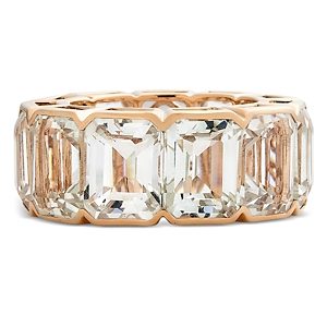 Piranesi 18K Rose Gold Pietra White Topaz Eternity Ring- 4482105