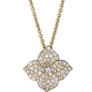 Piranesi 18K Yellow Gold Diamond Small Flower Necklace, 18- 4482102