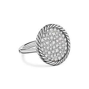 David Yurman Sterling Silver Dy Elements Pave Diamond Ring- 4360782