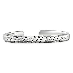 David Yurman Men's Sterling Silver Cairo Etched Cuff Bracelet- 4360823