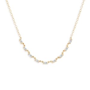 Rachel Reid 14K Yellow Gold Diamond Baguette-Cut Collar Necklace, 18- 4464943