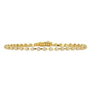 Rachel Reid 14K Yellow Gold Diamond Bezel Link Bracelet- 4464928