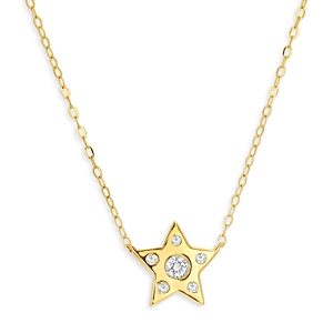 Rachel Reid 14K Yellow Gold Diamond Star Pendant Necklace, 18- 4464939