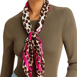 Echo Leopard Print Silk Scarf- 4460167