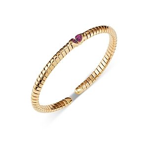 Marina B 18K Yellow Gold Trisolina Ruby Bangle Bracelet- 4335160