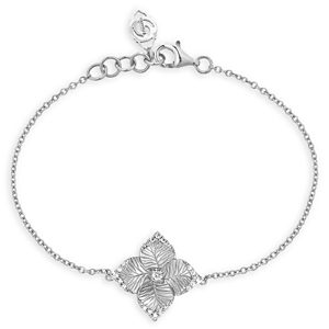 Piranesi 18K White Gold Oro Flower Diamond Link Bracelet- 4482079