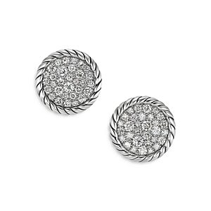 David Yurman Sterling Silver Dy Elements Diamond Cluster Stud Earrings- 4360768